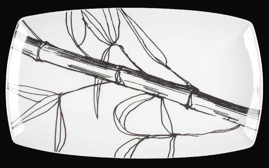 Bamboo 12" Rectangular Serving Platter by Studio Nova-1