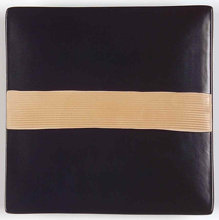 Bamboo Black Square Bread & Butter Plate by Studio Nova-1