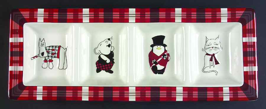 Santa's Little Helpers 4 Section Condiment Tray by Studio Nova-1