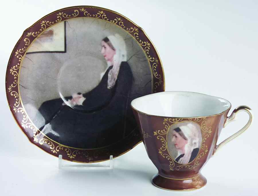 8-965 Footed Cup & Saucer Set by Saji-1