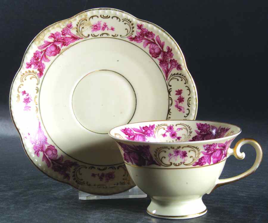 SCH481 Footed Cup & Saucer Set by Schumann - Bavaria-1
