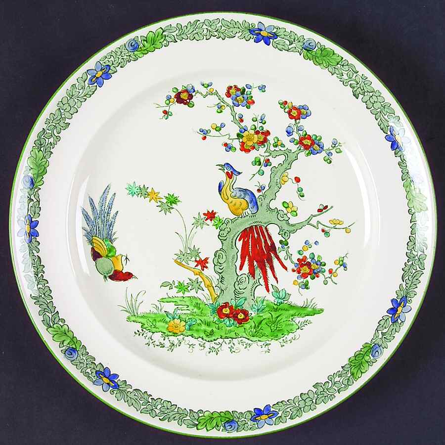 Bermuda (Green Trim) Luncheon Plate by Spode-1