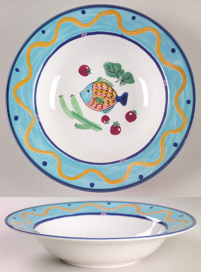 Ocean Collage Rim Fruit/Dessert (Sauce) Bowl by Studio Nova-1