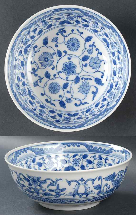 Japanese Blue & White Soup/Cereal Bowl by Sadek-1
