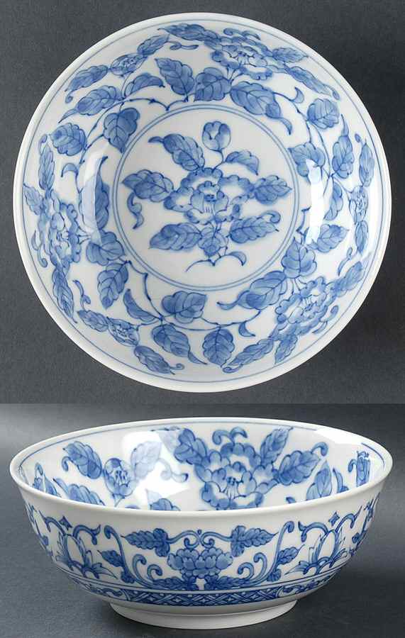 Japanese Blue & White Soup/Cereal Bowl by Sadek-1