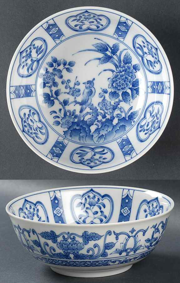Japanese Blue & White Soup/Cereal Bowl by Sadek-1