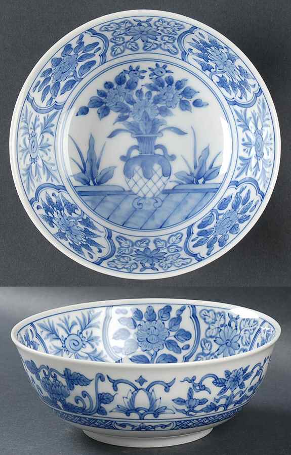 Japanese Blue & White Soup/Cereal Bowl by Sadek-1