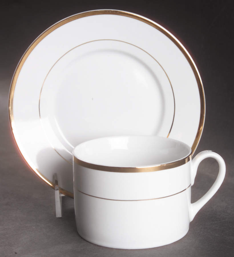 Golden Traditions (1-8 Trim) Flat Cup & Saucer Set by Signature-1