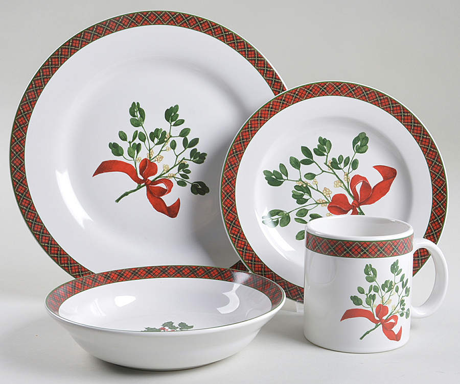 Holiday Greens 4 Piece Place Setting by Sakura-1