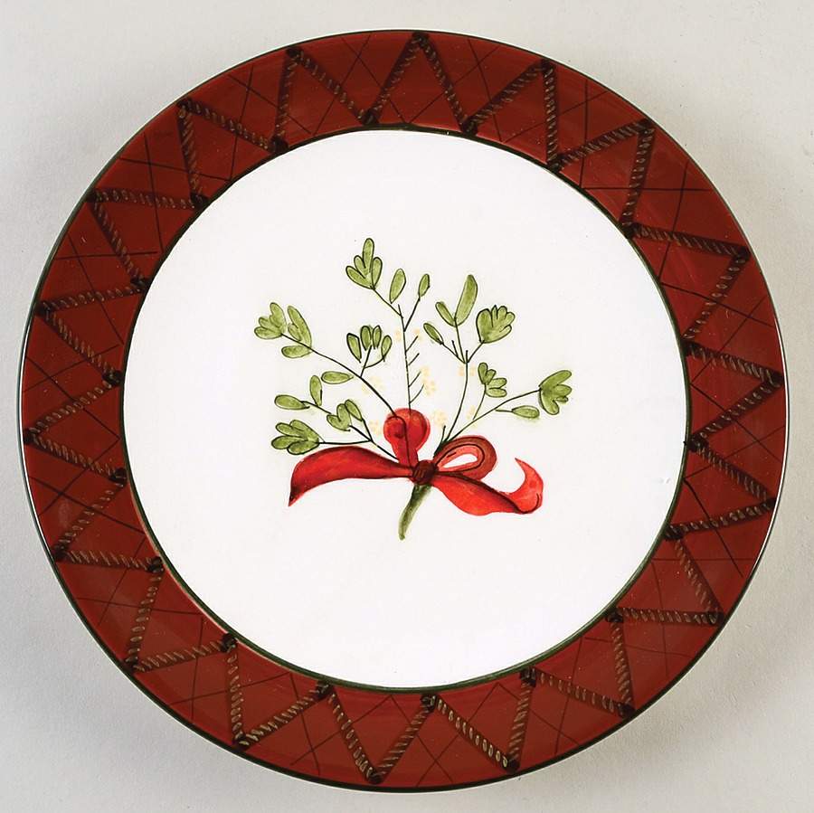 Holiday Greens Coupe Luncheon Plate by Sakura-1