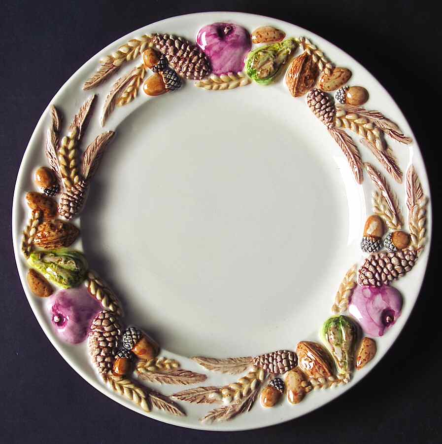 Autumn Cornucopia (Embossed) Salad Plate by Sadek-1