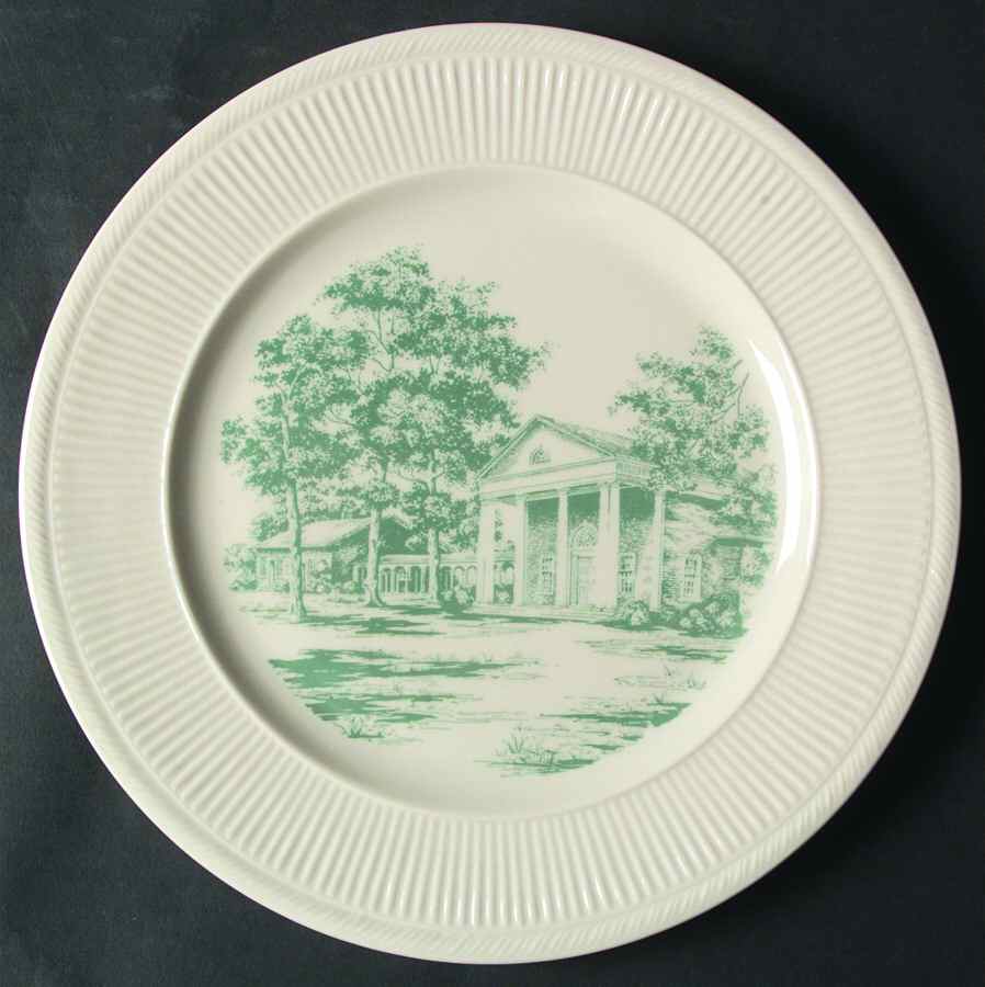 Springfield Friends Memorial Church Green Dinner Plate by Shenango-1