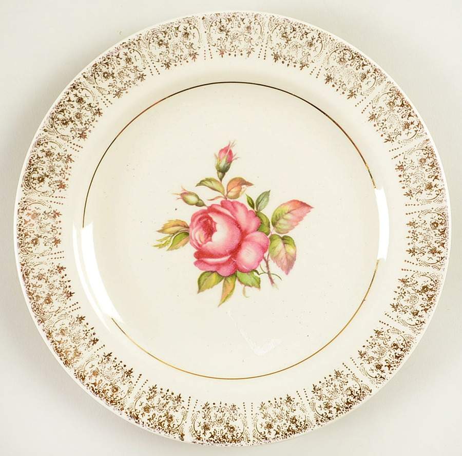 Duchess Rose Salad Plate by Salem-1