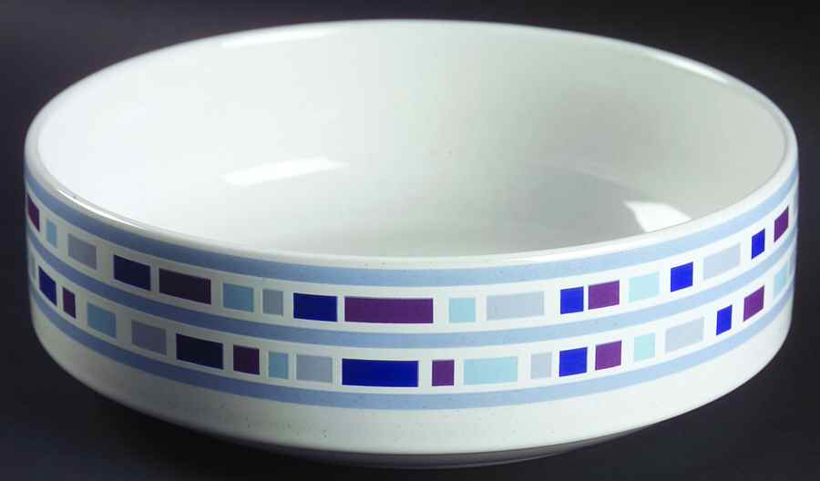 Mosaic Sapphire 8" Round Vegetable Bowl by Studio Nova-1