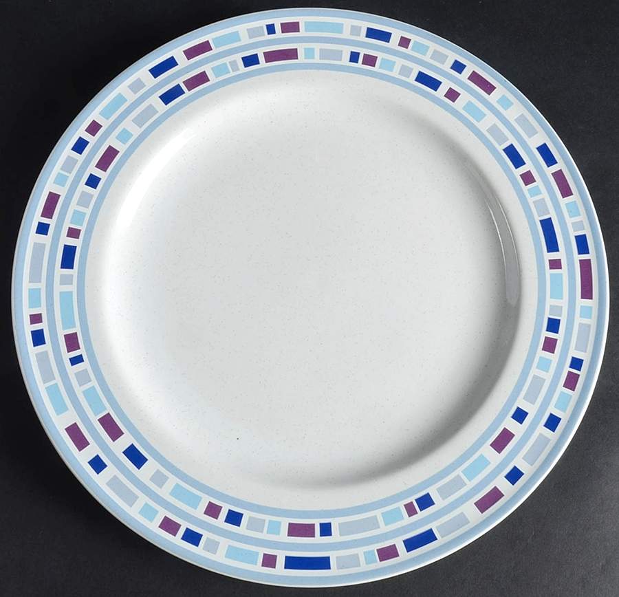 Mosaic Sapphire 12" Chop Plate (Round Platter) by Studio Nova-1