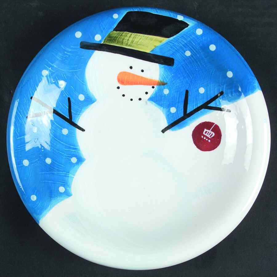 Cherry Snowman Salad Plate by Sakura-1