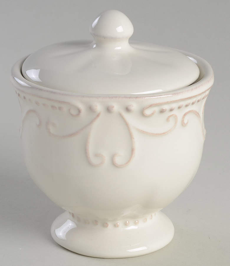 Isabella Ivory Sugar Bowl & Lid by Skyros-1