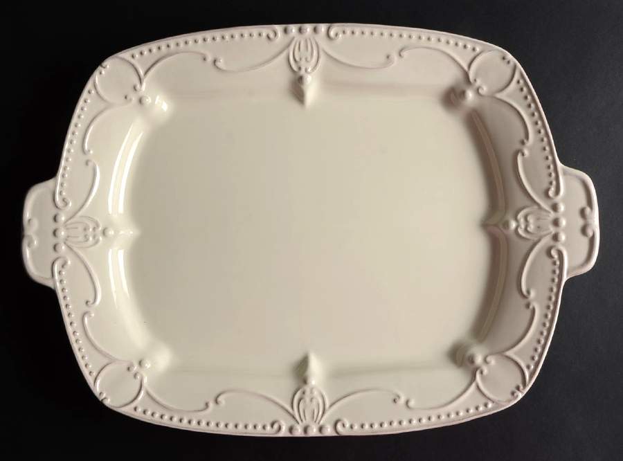 Isabella Ivory 18" Rectangular Tray by Skyros-1