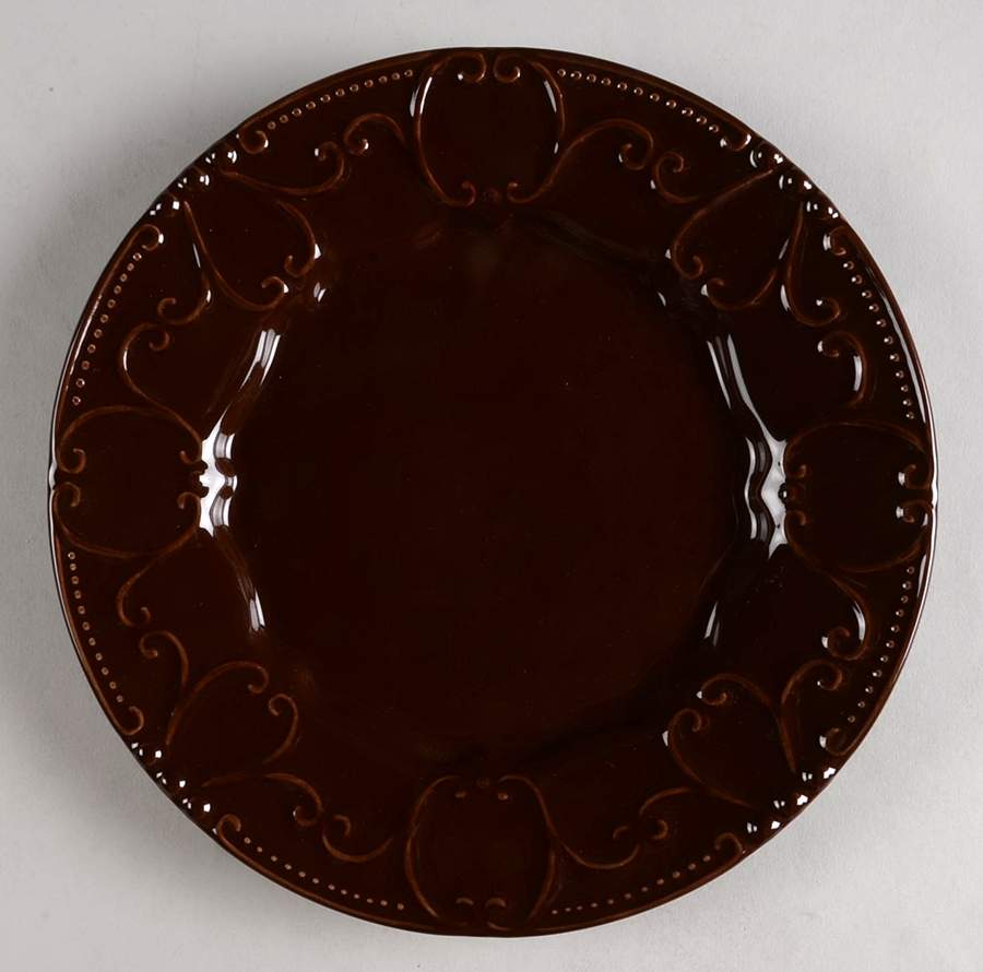 Isabella Chocolate Salad Plate by Skyros-1