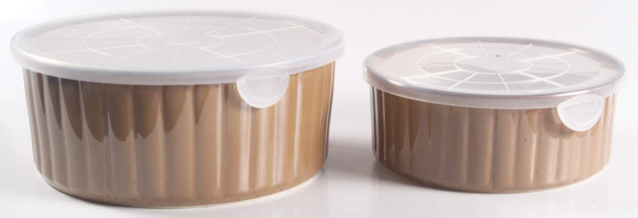 Concepts Cocoa (Set of 2) Ceramic Storage Bowls by Sango-1