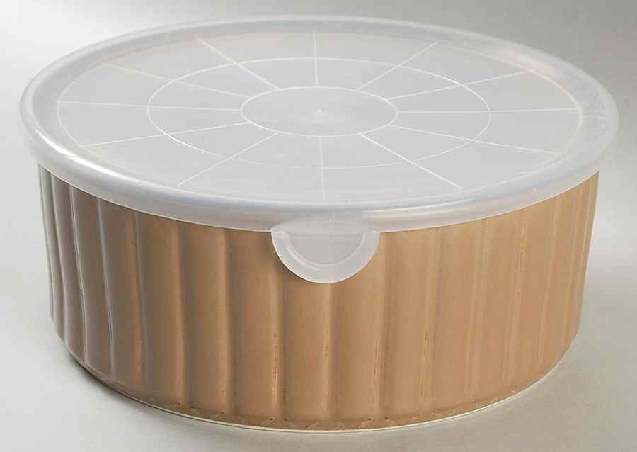 Concepts Cocoa 8" Ceramic Storage Bowl & Plastic Lid by Sango-1