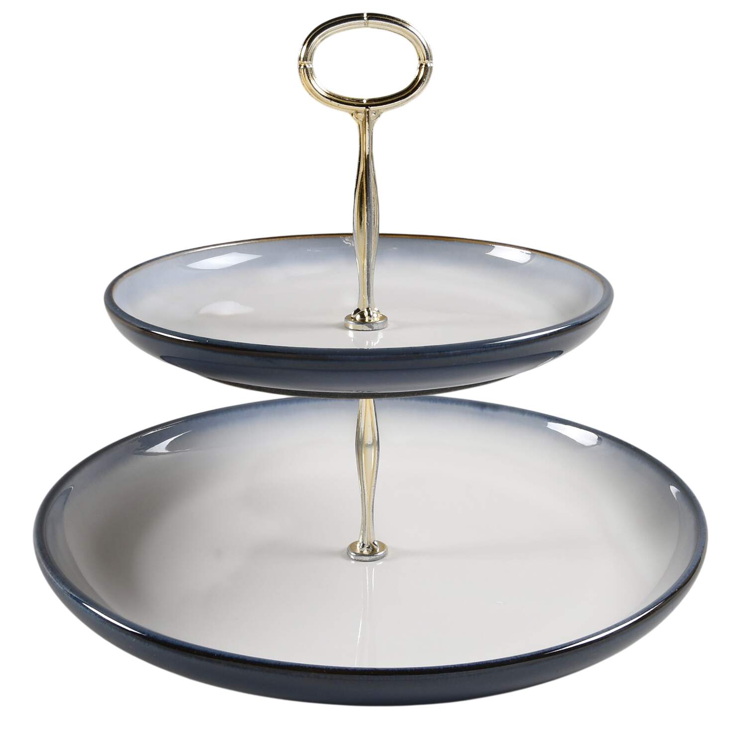 Concepts Eggplant 6 5/8"-10"  2 Tiered Serving Tray (Dp, Sp) HC by Sango-1