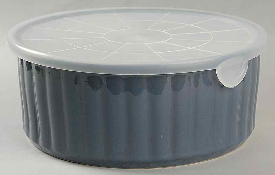 Concepts Eggplant 8" Ceramic Storage Bowl & Plastic Lid by Sango-1