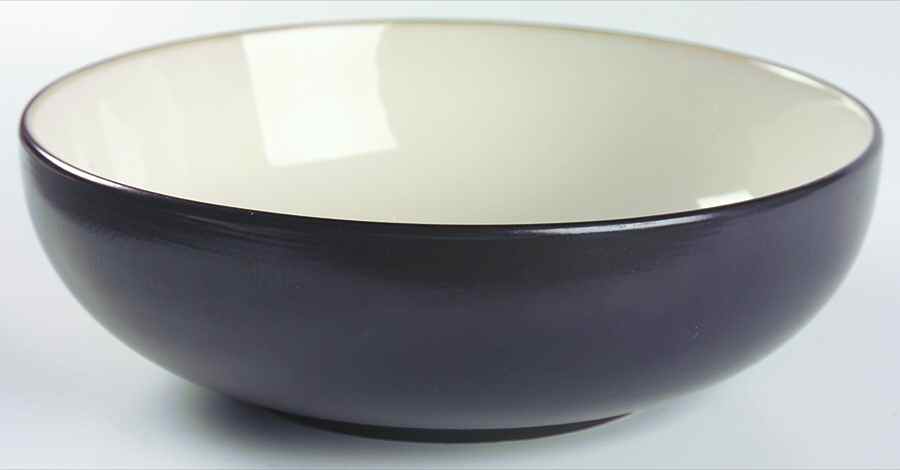Sensation Black 9" Round Vegetable Bowl by Sango-1