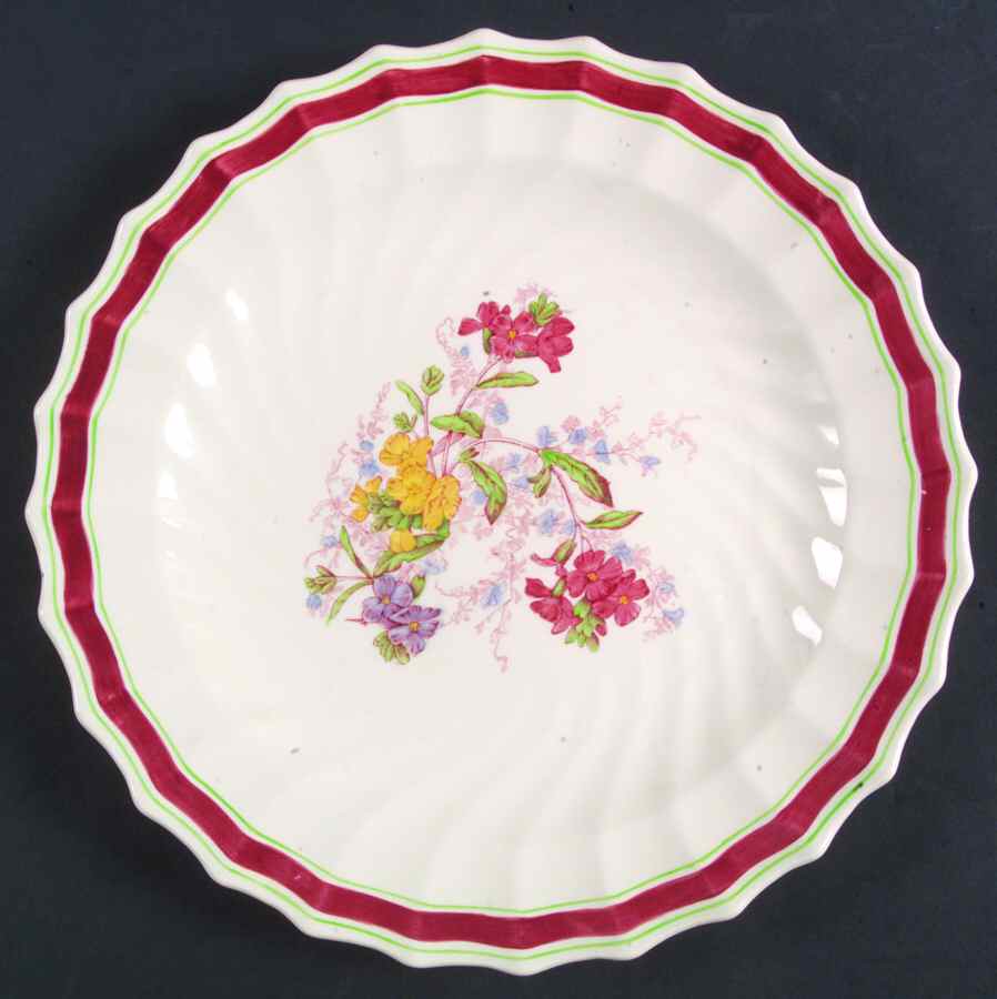 Fairy Dell (Red&Green Bands) Dinner Plate by Spode-1