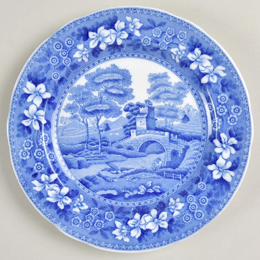 Tower Blue (Light Blue) Dessert/Pie Plate by Spode-1