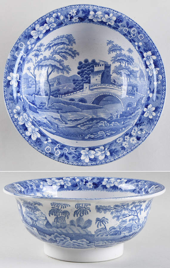 Tower Blue (Light Blue) 8" Footed Bowl by Spode-1
