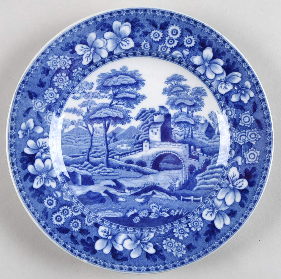 Tower Blue (Light Blue) Bread & Butter Plate by Spode-1