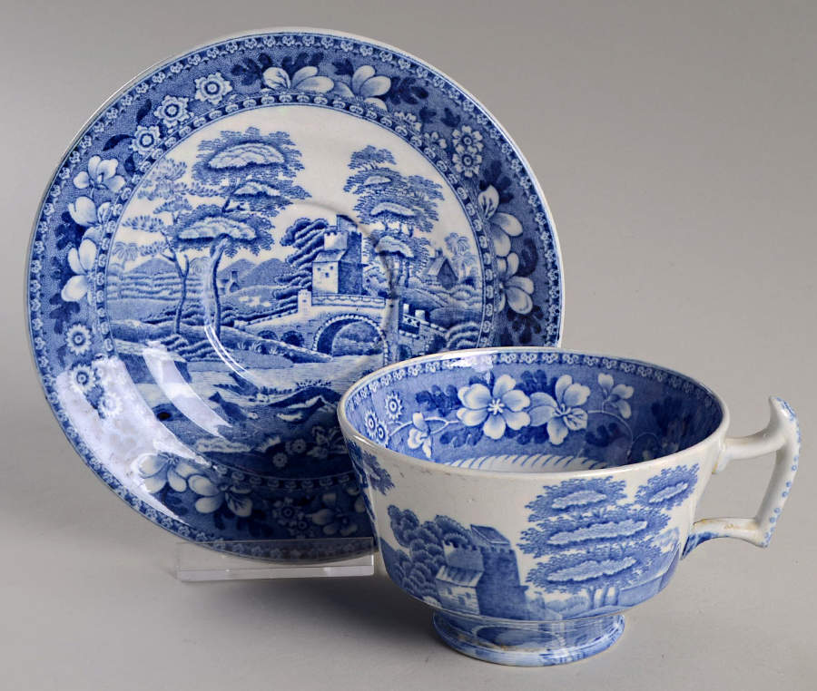 Tower Blue (Light Blue) Breakfast Cup & Saucer Set by Spode-1