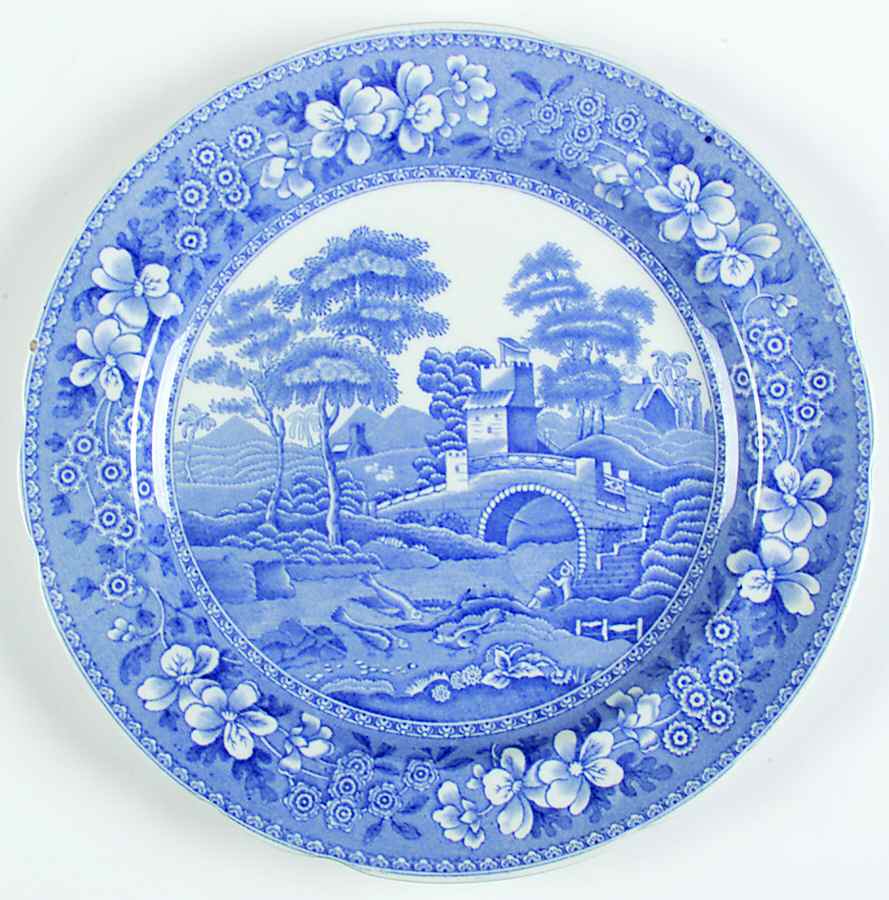 Tower Blue (Light Blue) Dinner Plate by Spode-1