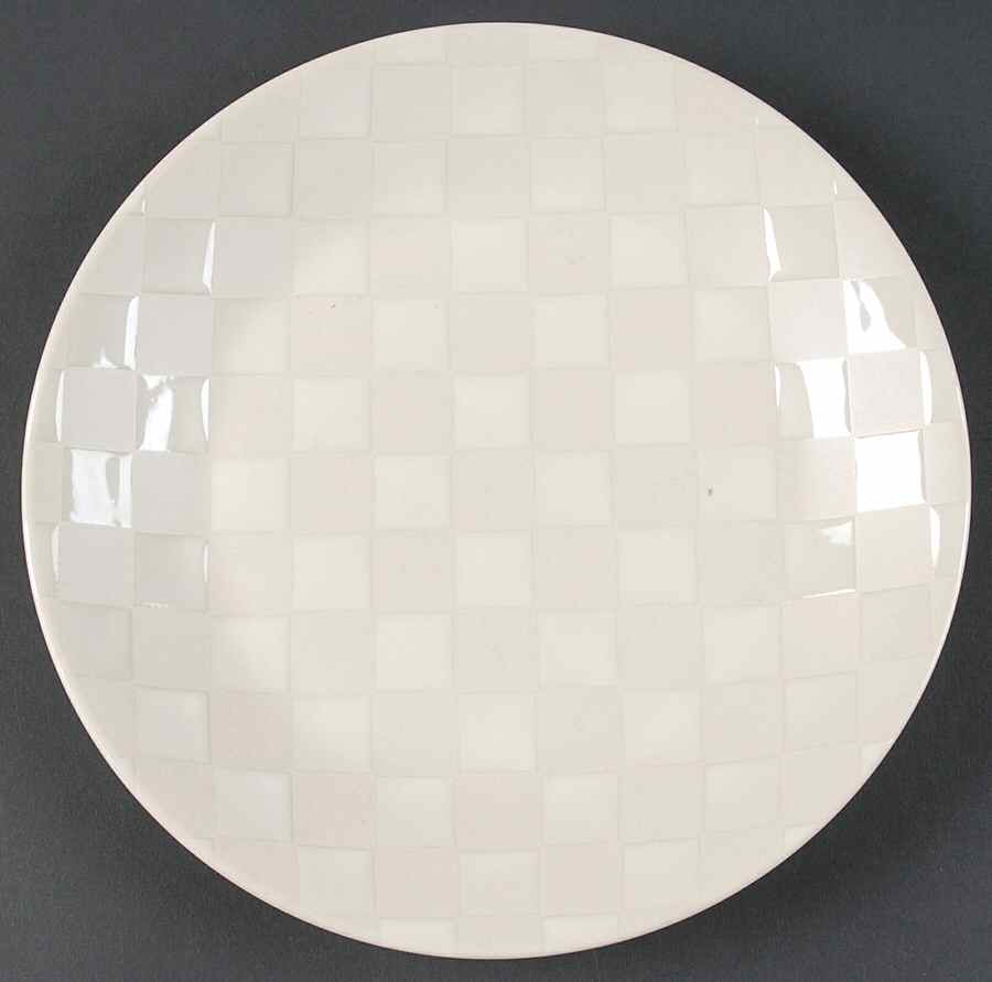 Checkers Cream Salad Plate by Sango-1