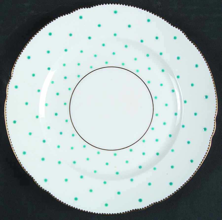Polka Dot Turquoise Salad Plate by Shelley-1