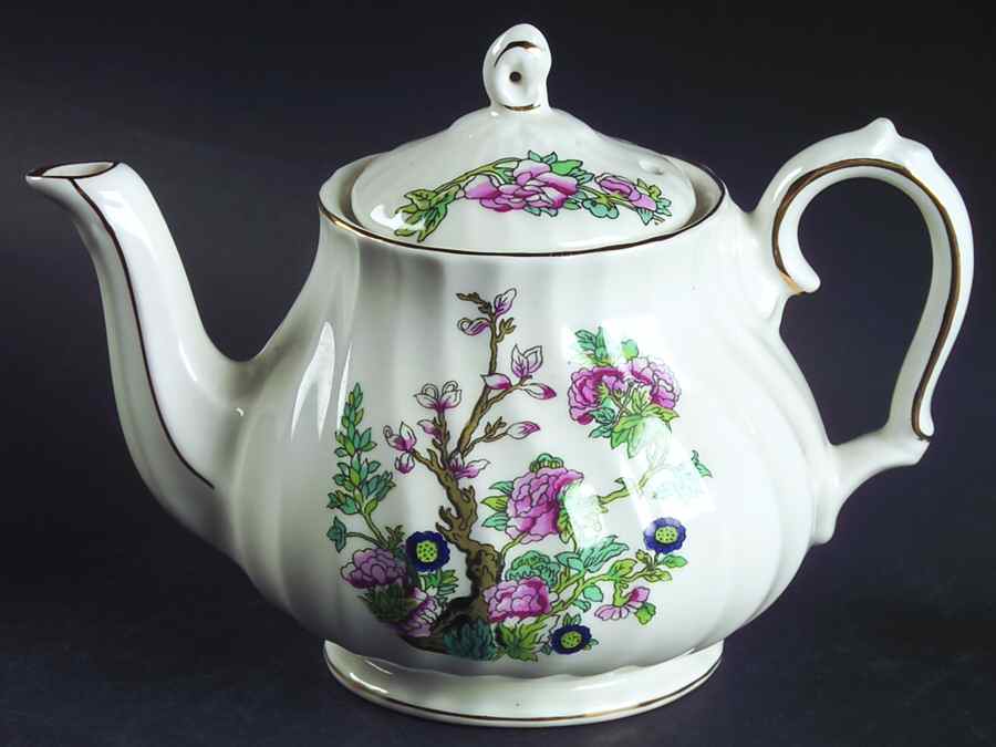 Indian Tree (Gold Trim) Individual Teapot & Lid by Sadler-1