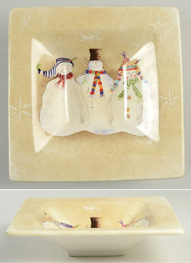 Snowmates Cream Candy Dish-Square 7" by Sakura-1