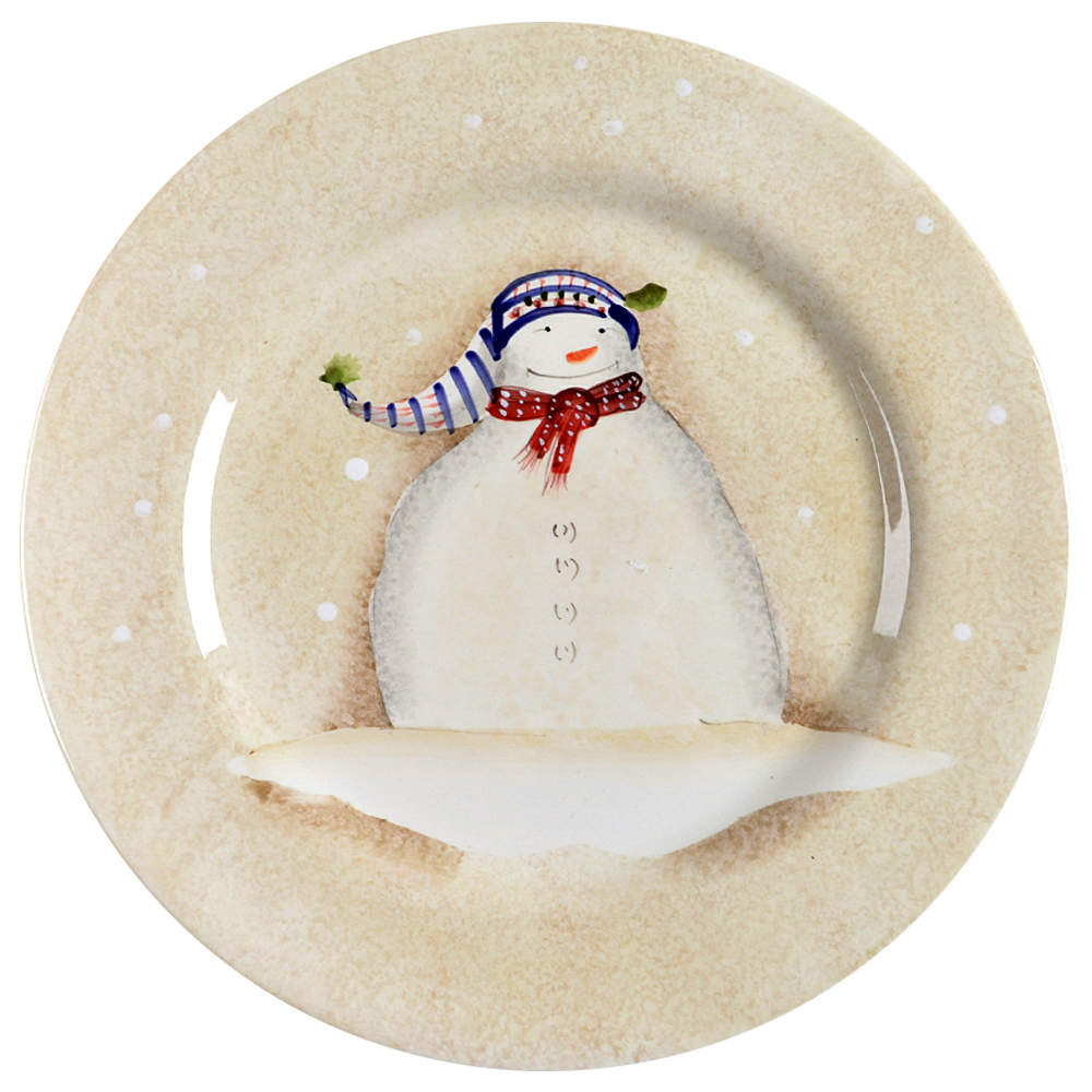 Snowmates Cream Dinner Plate by Sakura-1