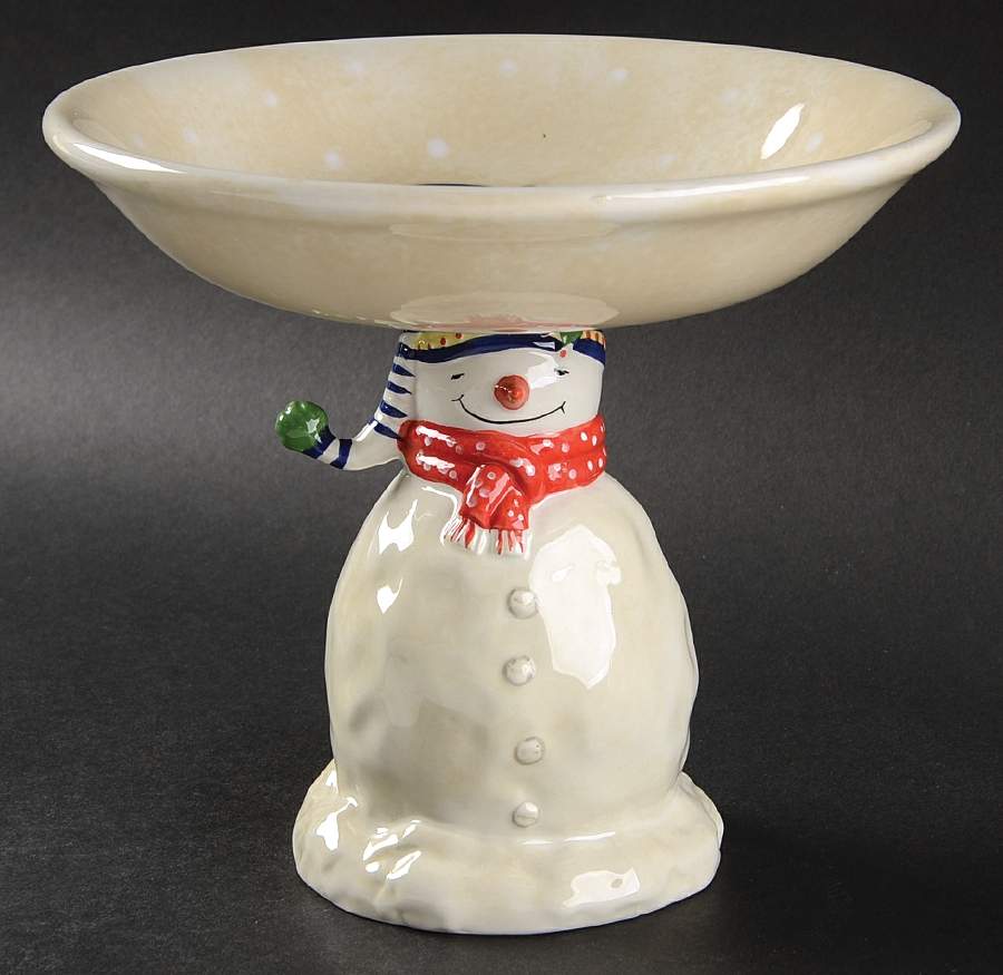 Snowmates Cream Footed Candy Dish by Sakura-1