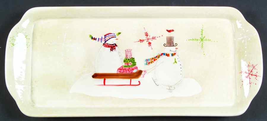 Snowmates Cream 15" Rectangular Treat Tray by Sakura-1