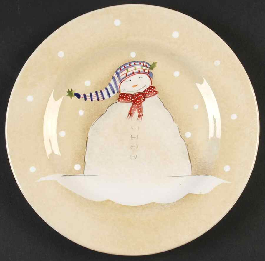 Snowmates Cream Salad Plate by Sakura-1