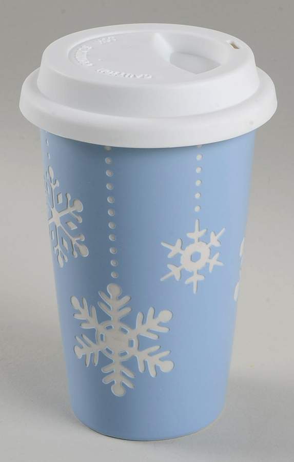 Winter Frost Travel Mug & Silicone Lid by St Nicholas Square-1