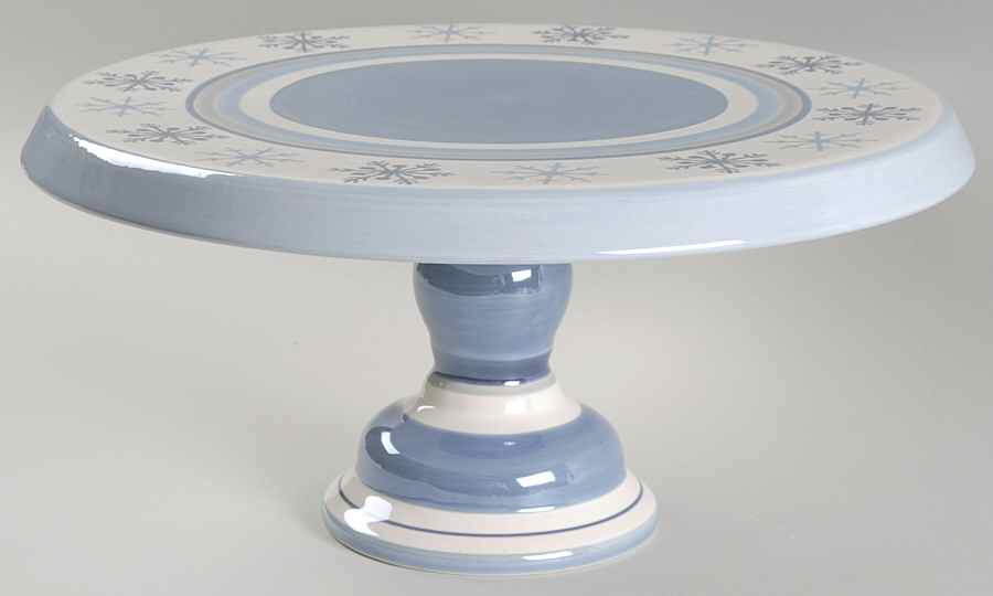Winter Frost 12" Diameter Pedestal Cake Stand by St Nicholas Square-1