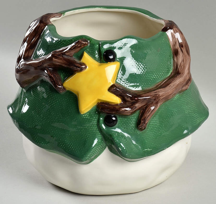 Button Tree Button Up Figural Cookie Jar No Lid by St Nicholas Square-1