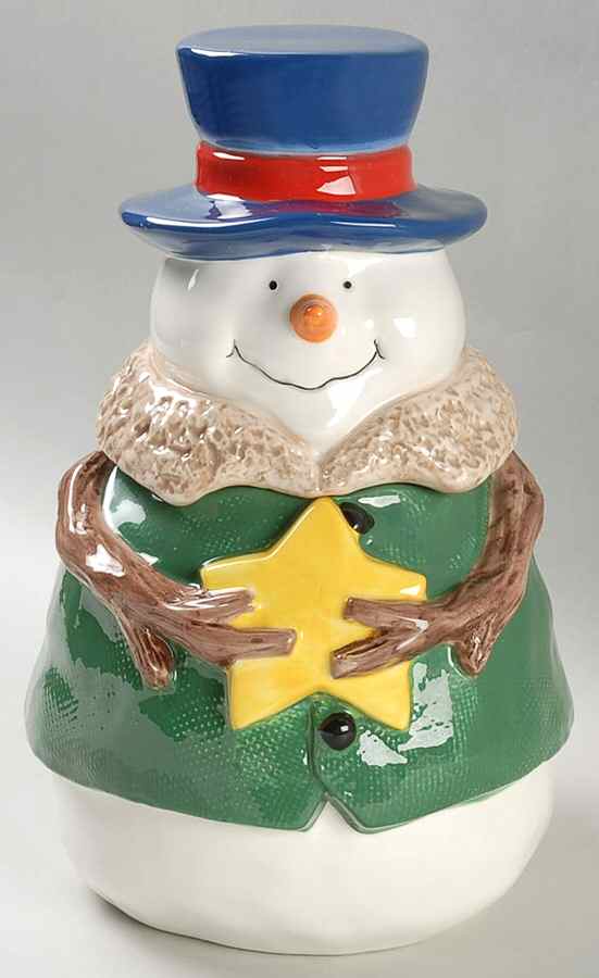 Button Tree Button Up Figural Cookie Jar & Lid by St Nicholas Square-1