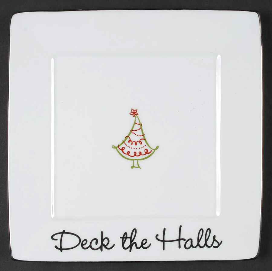 Tis the Season Square Salad Plate by St Nicholas Square-1
