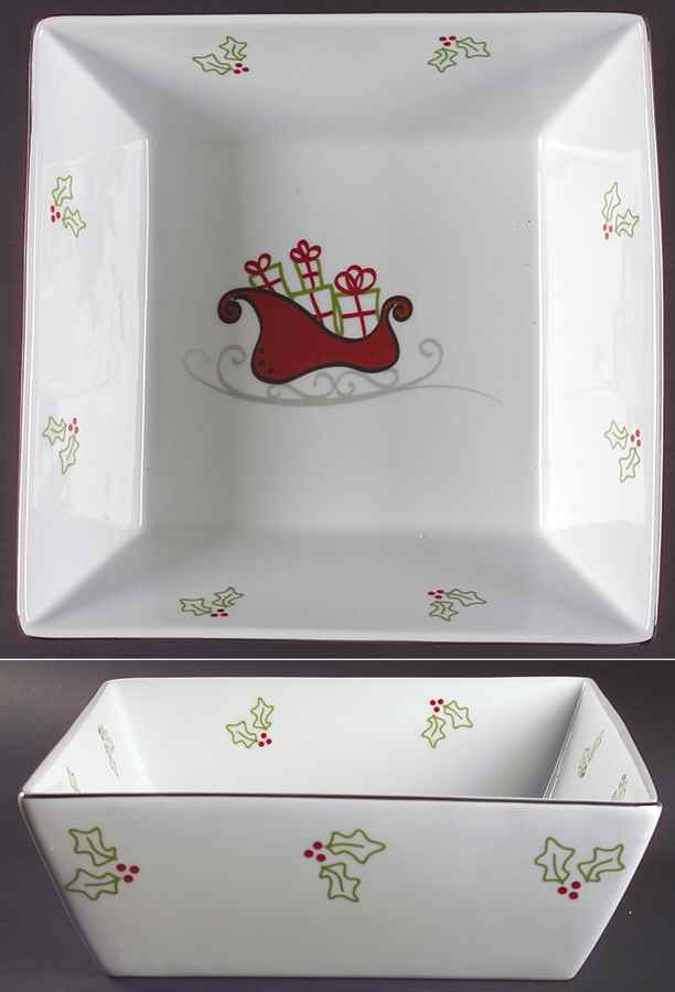 Tis the Season 10" Square Vegetable Bowl by St Nicholas Square-1
