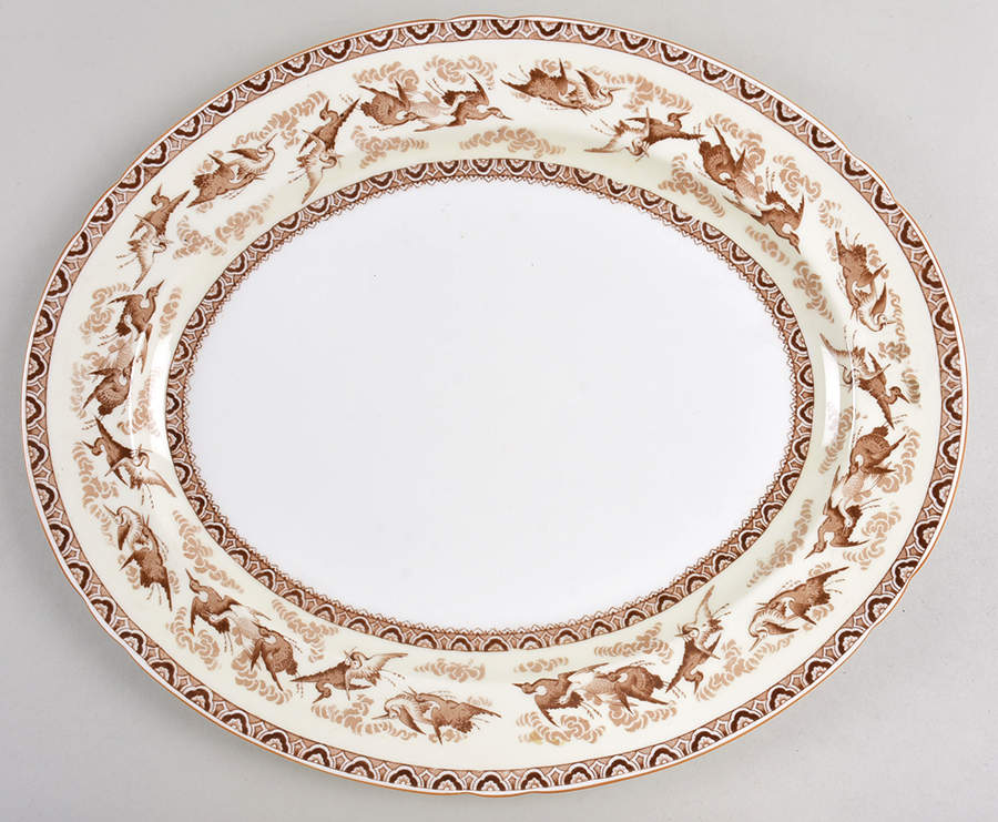 12778 (Scallop) 14" Oval Serving Platter by Shelley-1