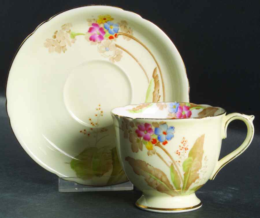 12850Y Footed Cup & Saucer Set by Shelley-1